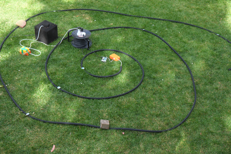 Infrasound Monitor, foam block and porous hose windfilter